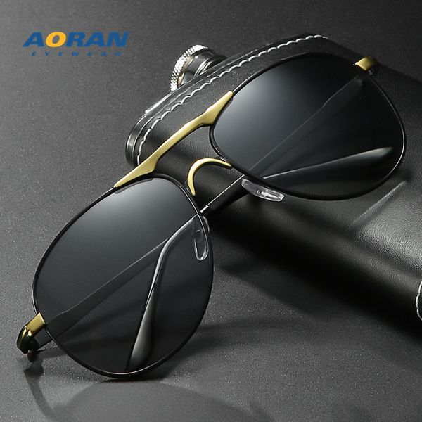 2022 Новое обесцвечивание поляризованные солнцезащитные очки UV400 вождение Goggles Night Vision Metal Rame Day и ночные очки