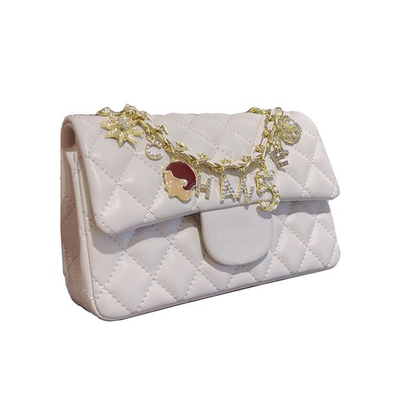 

one-shoulder bags selling new classic rhombus pattern metal chain leather super soft super multi function versatile good feel exquisite eleg