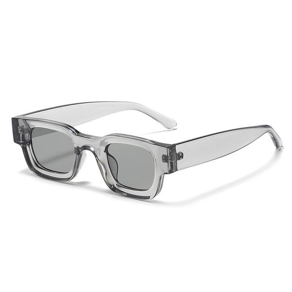 

trendy small square sunglasses for women men retro punk shades uv400 trend sun glasses fashion designer full frame adumbral outdoor beach, White;black