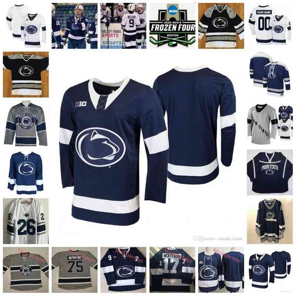 

xflsp 2022 college frozen four penn state nittany lions hockey jersey 26 liam folkes 17 evan barratt 25 casey bailey 2 cole hults 33 chris f, Black