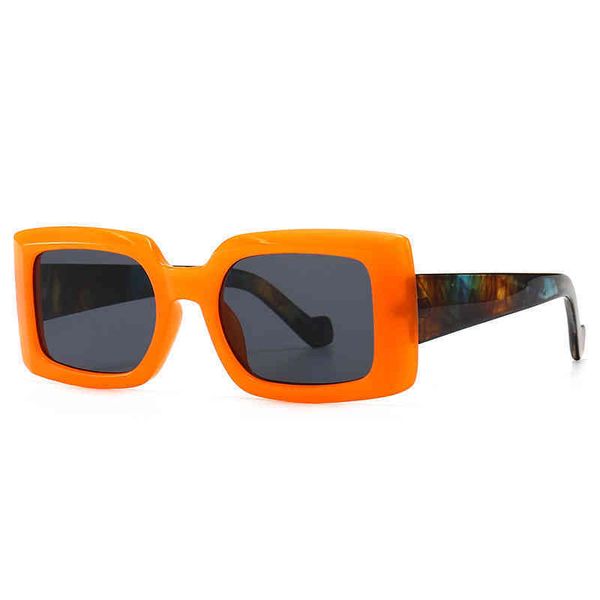 

6938 narrow frame square sunglass modern charm spectacle frame fashion street sunglass, White;black