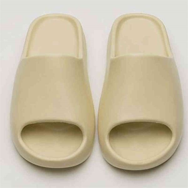 

yeesys slide foam runner slippers kanyes bread bun bone resin earth brown desert sand oringals women mens kids eva beach sandals, Black