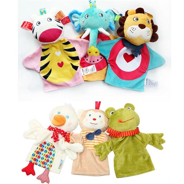 Infantil acalma a aversão toalha para crianças brinquedos de mão fonetes de mão de mão suave aniversário de aniversário de bebê