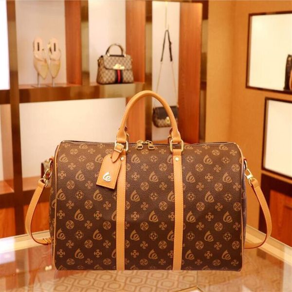 

luxury fashion men women high-quality travel duffle bags brand designer luggage handbags with lock large capacity sport bag size5323a