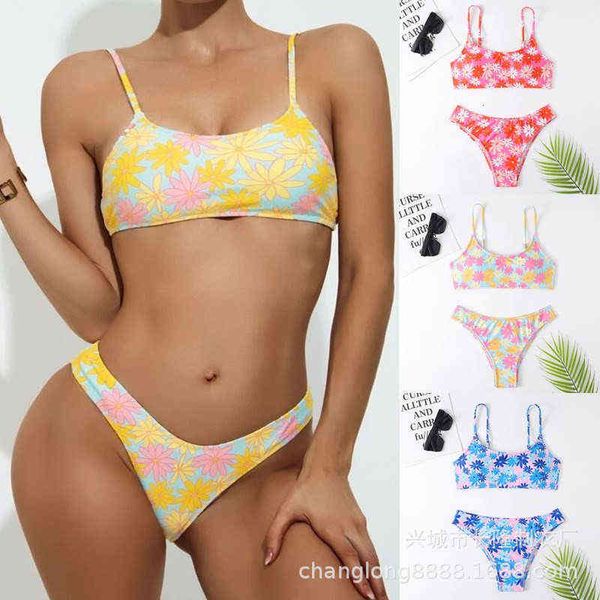 

swimsuit 2022 split printed bikini sexy, White;black