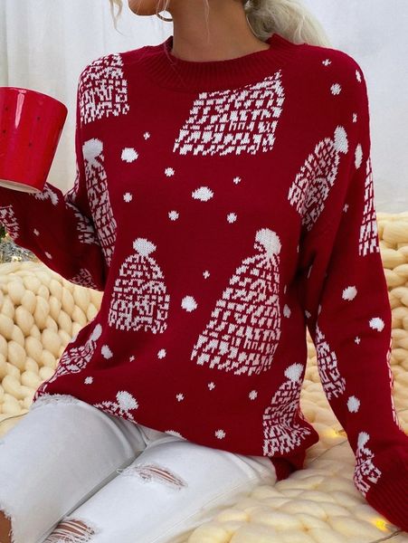 

hat pattern drop shoulder sweater l3n6#, White;black