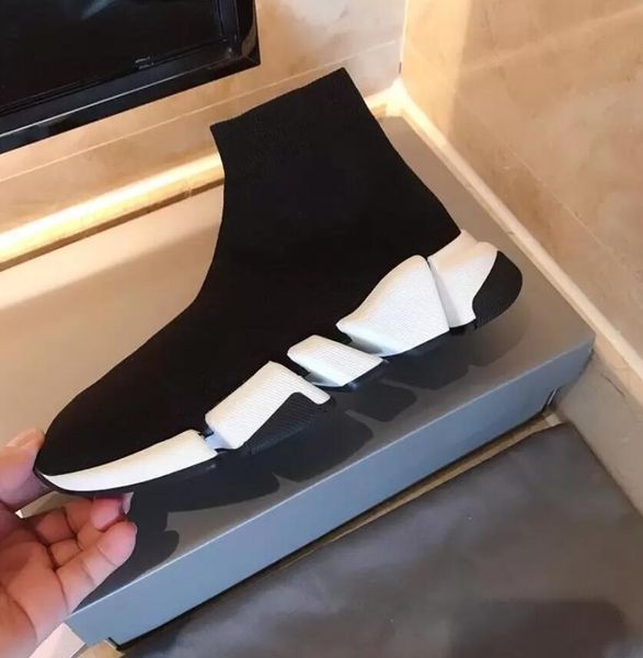 Lüks Tasarımcı Çorap Botlar Ayakkabı Hızlı Çorap Sıradan Ayakkabı Sneaker Kadın Moda Seksi Örme Elastik Ayak Bileği Botları Kadın Spor Eğitmenleri Kutu Boyutu 35-45