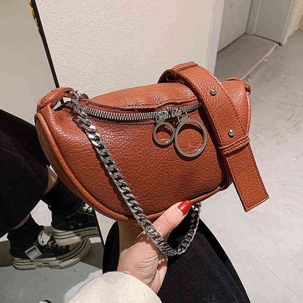 

luxury female bag crossbody chest bags casual leather fanny pack designer chain waist bag waist pack purse 220615