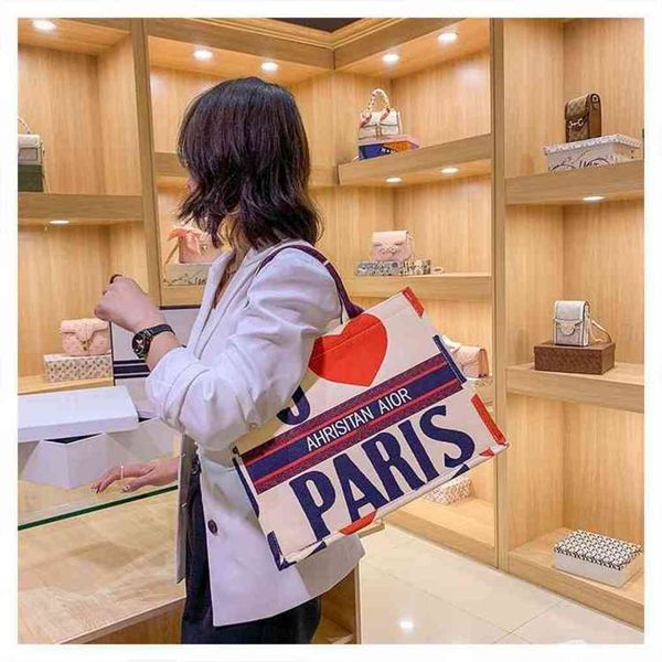 

60% off new designer luxury bags new graffiti portable canvas large capacity tote foreign temperament single