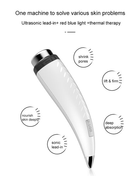 

ultrasound heating beauty device skin tightening lifting pn therapy facial massager