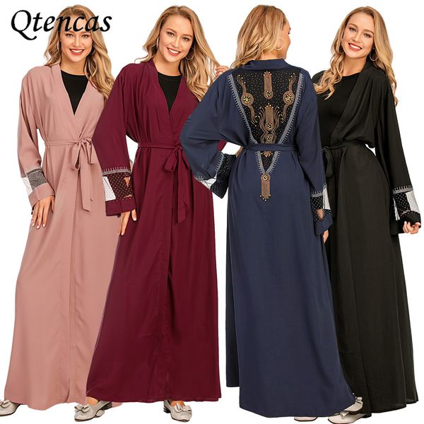 

turkey abaya dubai muslim fashion abayas for women hijab dress kaftan caftan marocain islamic clothing vestidos musulmanes robes, Red
