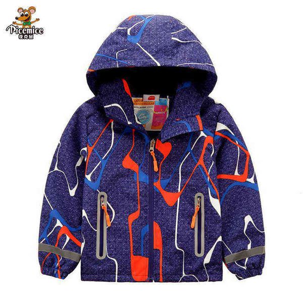 

children jacket hoodie baby boys girls windproof waterproof jackets runaway kids boys double deck polar fleece jackets j220718, Blue;gray