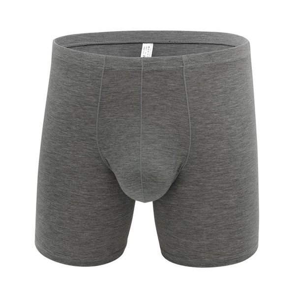 Mutande 95% fibra di bambù viscosa boxer da uomo gamba lunga per palestra ciclismo intimo uomo U sacchetto convesso mutandine maschili boxer sportivi sexyund