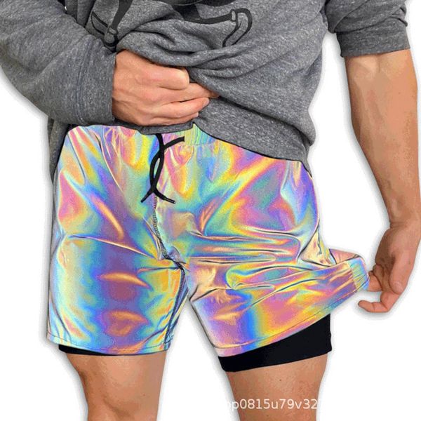 

symphony reflective shorts men's luminous jogging pants, White;black