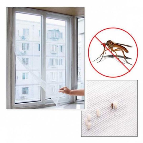 Fly Mosquito Janela Net Malha Malha Mosquito-Malha Cortina Protetor Inseto Bug Fly-Mosquito Janela-Mesh Screen Sheer Cortinas 150 x 130cm SN4523