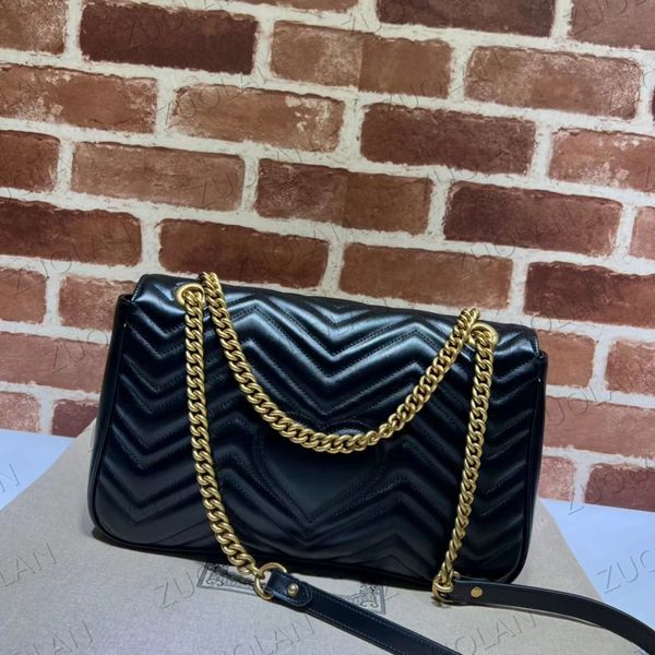 

classic women marmont matelassÃ© shoulder bag,antique gold-toned hardware,flap spring closure,with dust bag,silk lining, Red;black