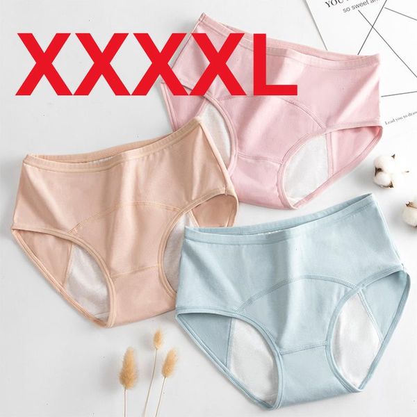 

leakproof women panties 3xl 4xl waterproof menstrual underwear heavy absorbency physiological period briefs incontinence, Black;pink