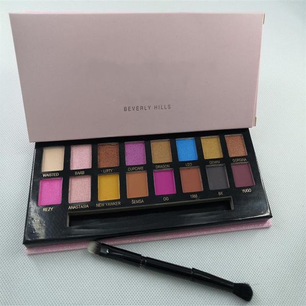 

2020 beauty brand new eye makeup amrezy 16 colors eyeshadow palette pressed powder shimmer matte eye shadows with brush231s