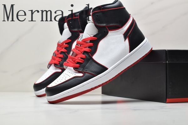 

university blue 1 og basketball shoes jumpman 1s high dark mocha unc light smoke grey hyper chicago patent bred royal toe men women trainers, Black