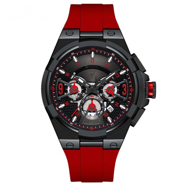 

watch auntie red t-belt self-winding automatic skeleton watch, Slivery;brown
