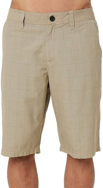 

men's 22 inch outseam classic plaid walk short d22b#, White;black