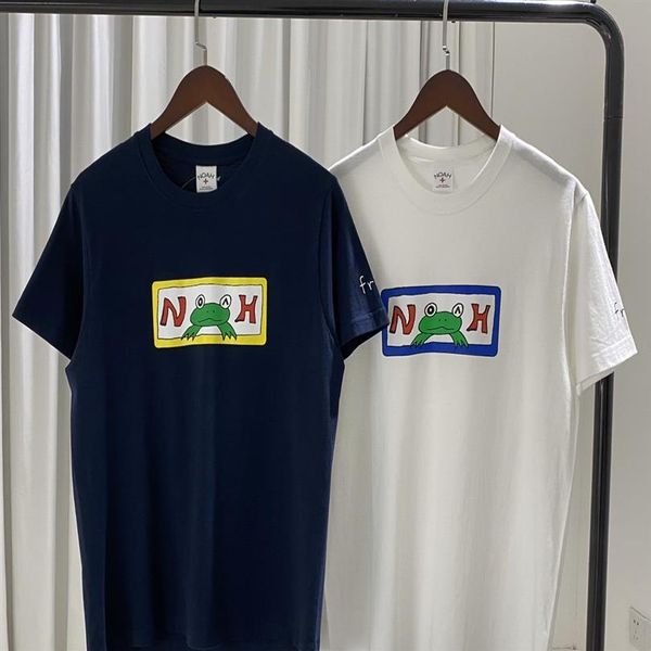 

20ss noah frog work tee short sleeves high street men women summer casual street skateboard hip hop t-shirt su10330w, White;black