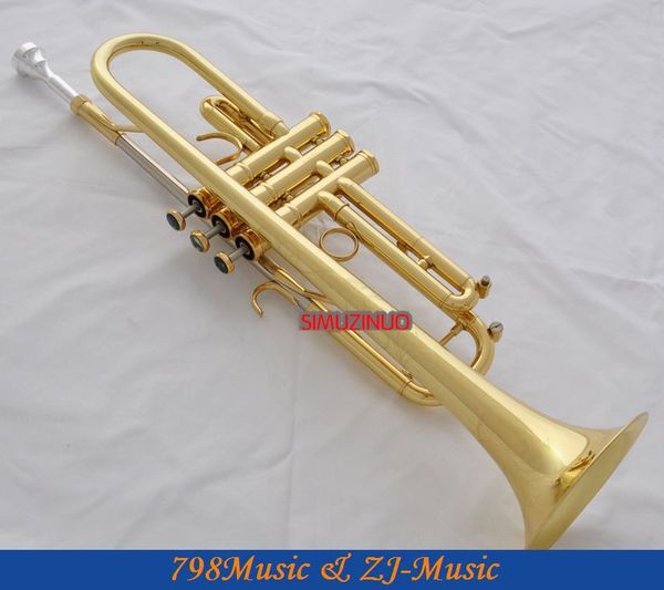 

professional jazz trumpet gold b-flat horn monel valves abalone shell key case