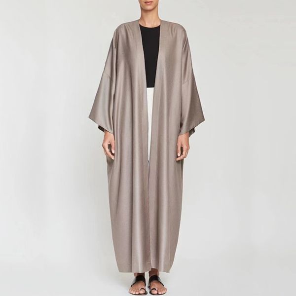 

women's casual plus-size cardigan gown dubai gown kika, Gray;blue