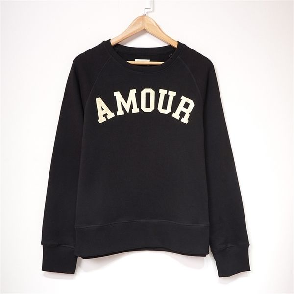 

rowling letter printing women sweatshirt autumn o neck long sleeve casual wild lady sweatshirt pullover 210820, Black