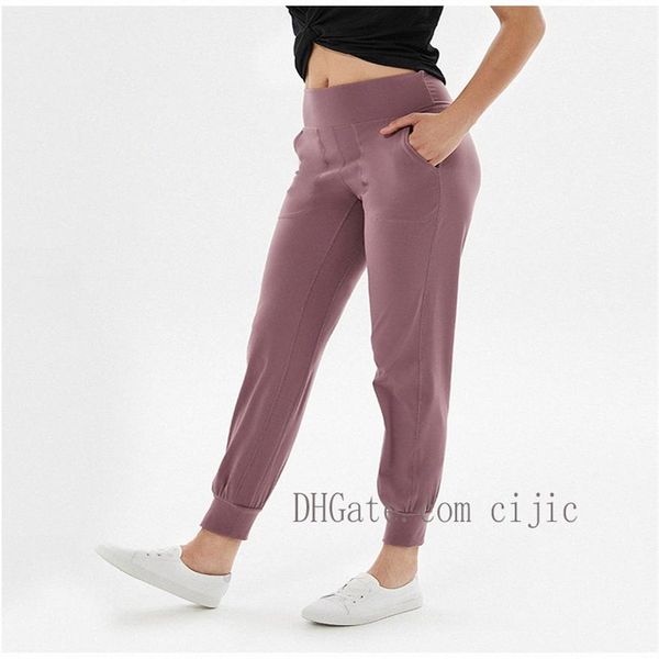 

lu-womens fitness yoga black leggings workout high waist gym align lu pocket two side running sport casual women pants high-qualit2285