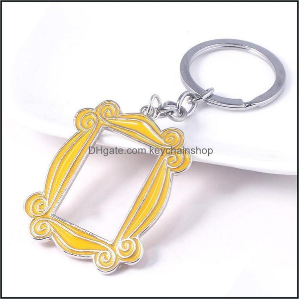 

keychains fashion accessories friends tv show double sides po frame pendant chain keychain alloy drop oil key jewelry for good gifts deliver, Silver