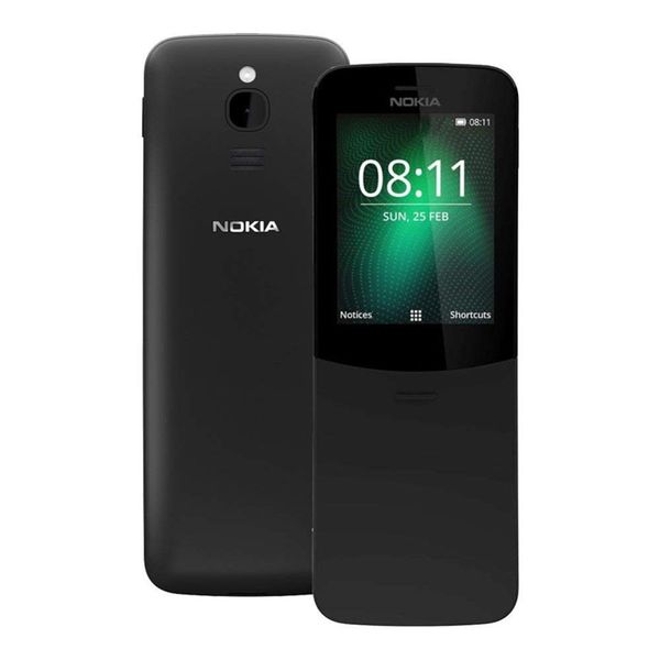 Восстановленные сотовые телефоны Nokia 8110 GSM 2G Classic Slide Cover для пожилых студентов Мобильный телефон