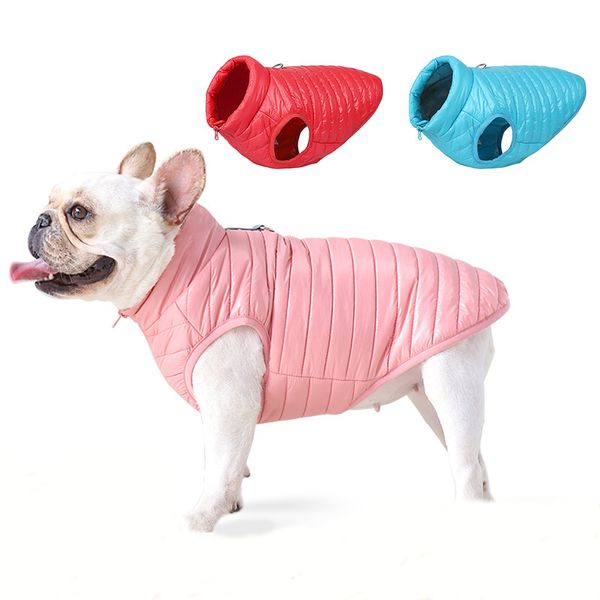 Winter warmes Hundegerelkleidung wasserdichtes Outfit Weste Winter winddichte Haustierhunde Jacke Mantel gepolstert Labrador French Bulldog Outfits YF0040