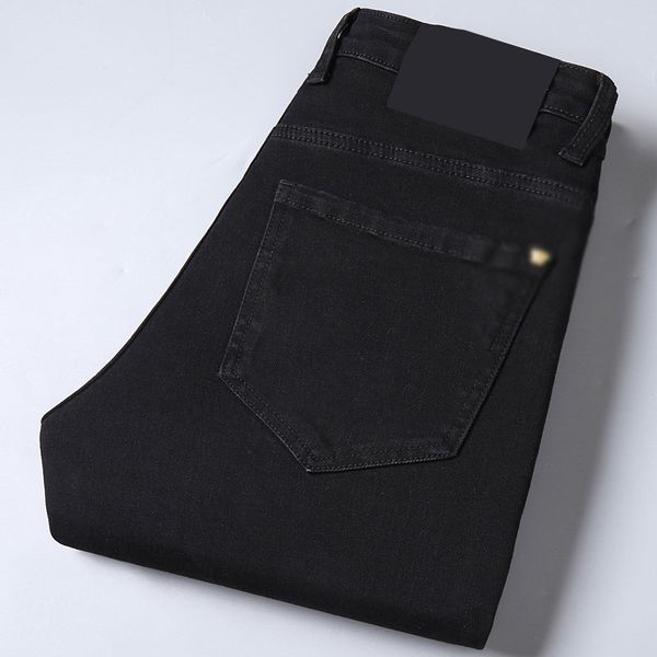 

mens jeans hip hop pants street trend zipper chain decoration ripped rips stretch black fashion slim fit washed motocycle denim panelled tro, Blue