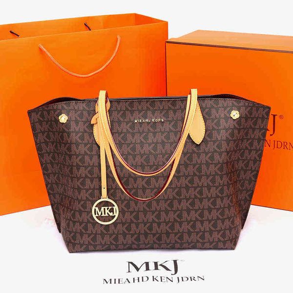 

mkj one shoulder tote bag large capacity old flower handbag mother bag