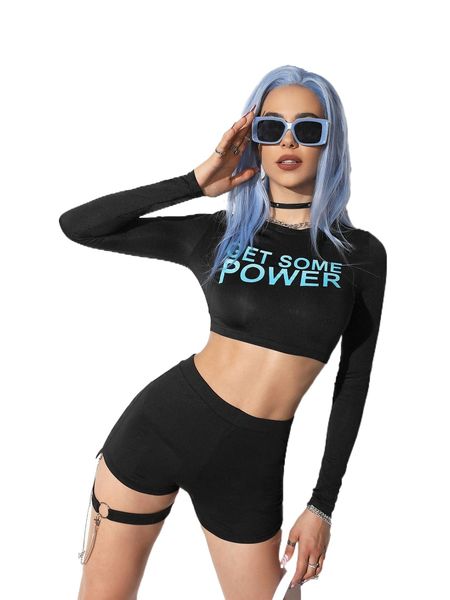 

tie back slogan graphic crop i0zj#, White
