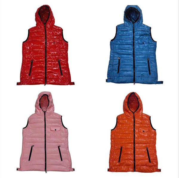 

2023 casual vest jacket women's maya fashion winter down jacket vest luxury design jacket thermal outdoor couple slim coat badge decora, Black;white