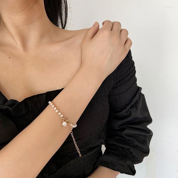 Бисерные пряди Простой сладкий геометрический тип Animl Pearl Bracelet Accessories для женщин подарки на день рождения дар леди модные украшения M6160 Fawn22