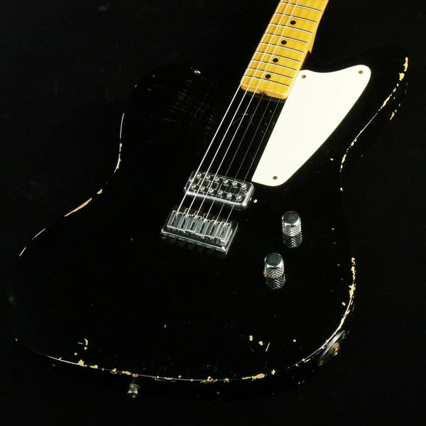 

custom shop / ltd la cabronita "boracha" jazzmaster relic black electric guitar