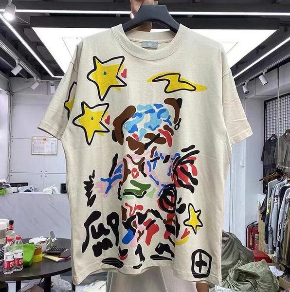 

men's plus tees floral print loose round neck short sleeve t-shirt, Black;brown