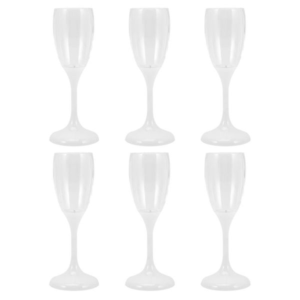 Strings 6pcs Light Goblet Plastic Glasses Champagne Flutes For Party Club BarLED LED