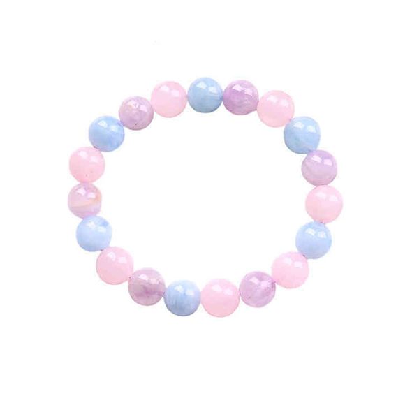 

natural stone healing stretch beaded bracelet women men handmade gemstone round bracelet, Golden;silver