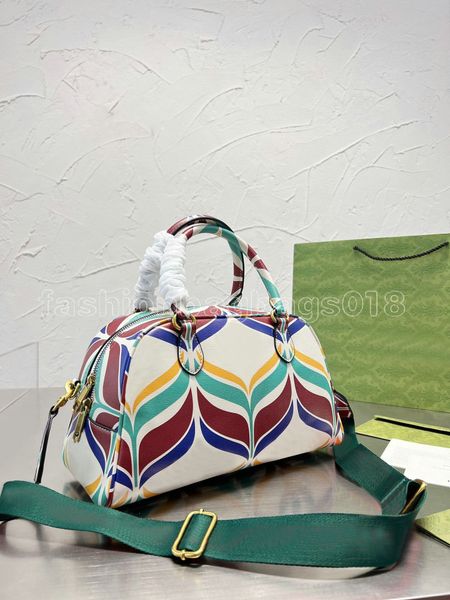 

co-branded two-tone printed shoulder bag designers handbag luxury cooperation flower womens cross body