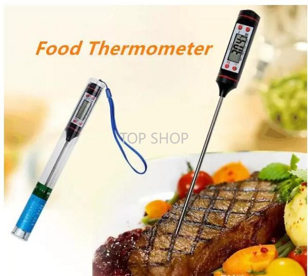 200pcs grau alimentar de cozimento digital sonda de alimentos carne cozinha churrasqueiro sensor selecionado termômetro portátil Termômetro de cozimento digital por atacado