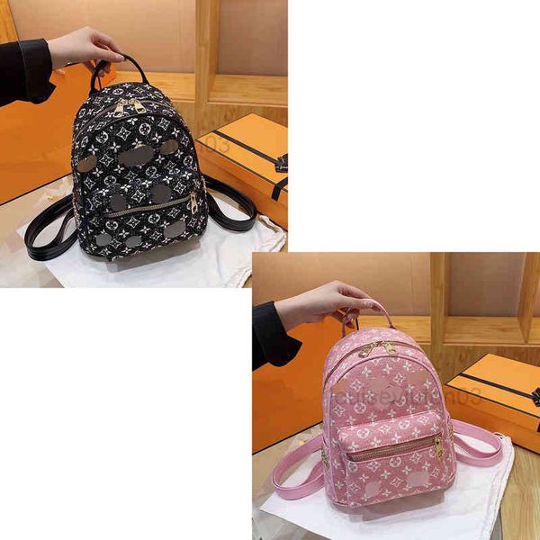 

designer bag canvas backpack mens woman lovers new printed super light large capacity travel leisure portable small trend l vs bag l9.8in w5