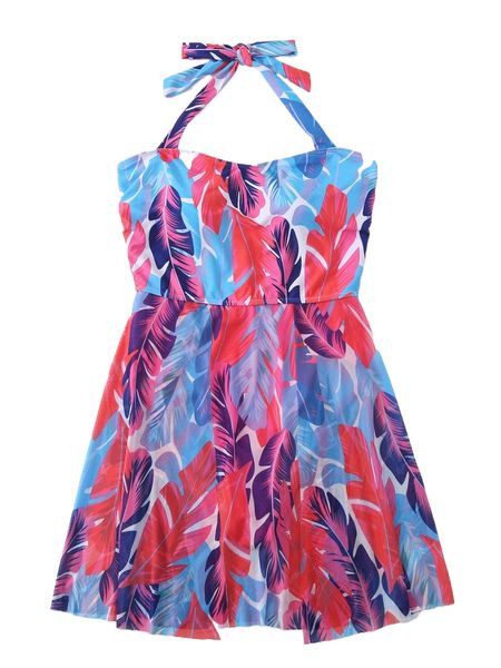 

plus tropical print criss cross one piece swimsuit v22f#, White;black