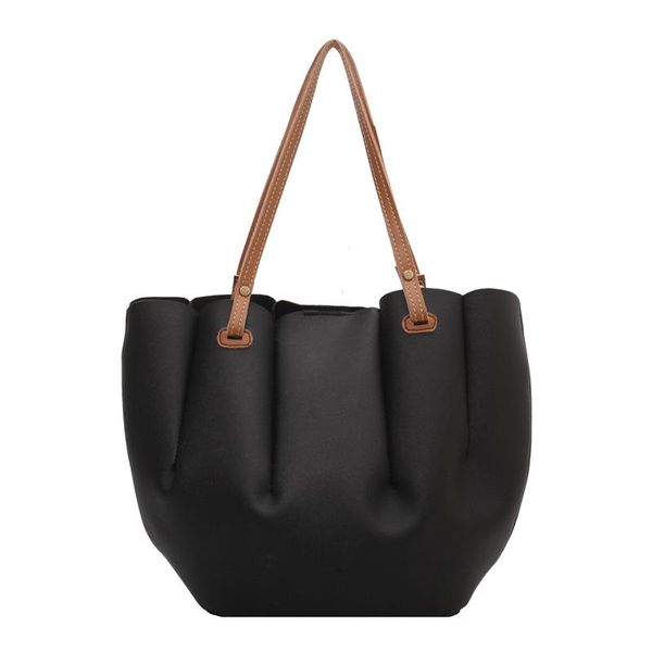 

evening bags bucket shopper large capacity vintage women's totebag 2022 soft leather female's shoulder bag luxury designer handbag