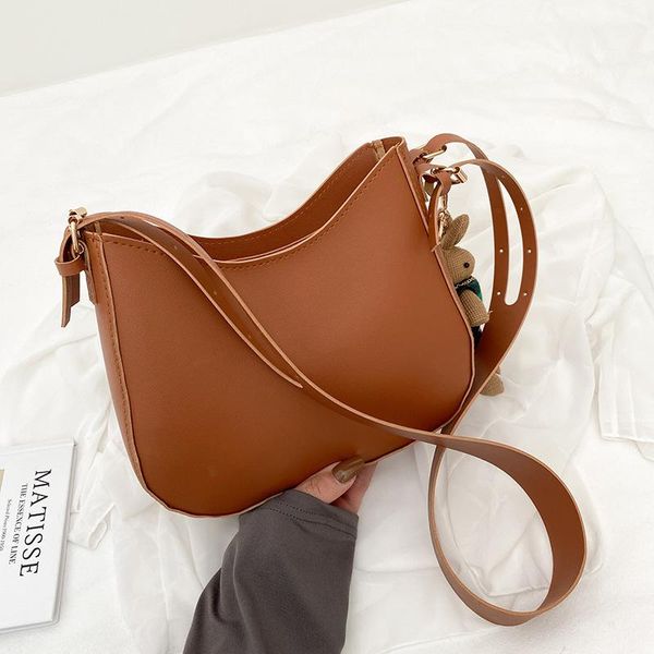 

evening bags western style women's bag fashion simple shoulder texture tote vintage solid color underarm messenger bagevening