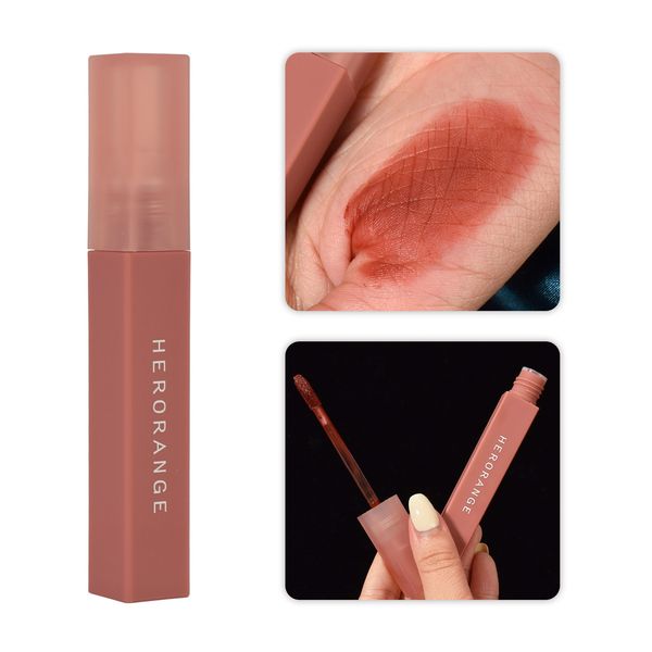 

matte lipstick girl looks good and shows temperament lip mud #3 sunset hills 1pc