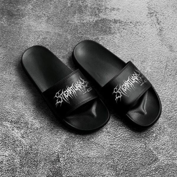 

latest trendy men's slop slops slippers dia flat mule 1a3r5m cool effortlessly stylish slides 2 straps with adjusted gold buckles women, Black